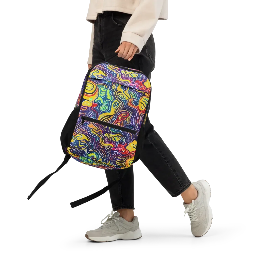 Indigo Frenzy on Utility Backpack — Front