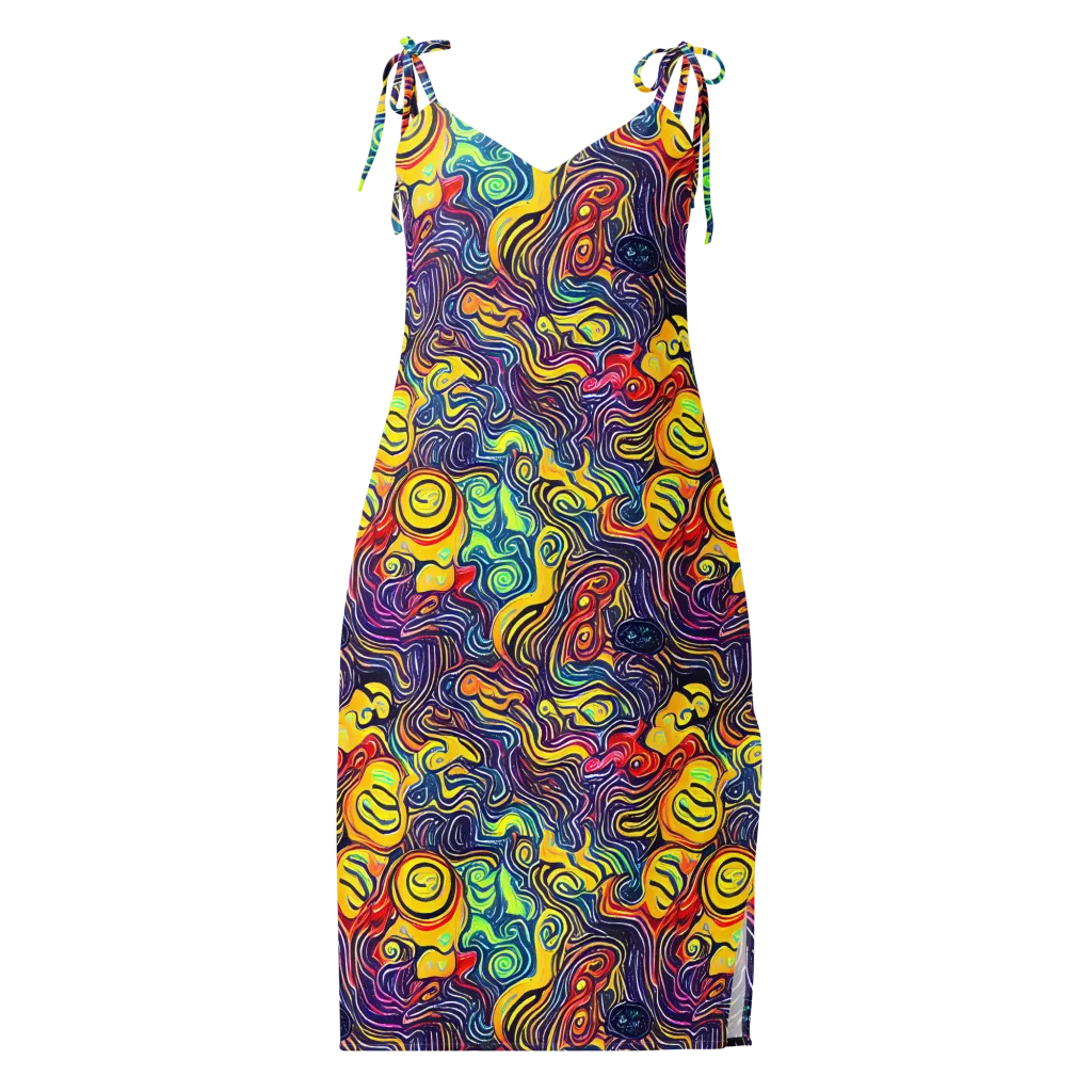 Indigo Frenzy on Slip Dress — Front