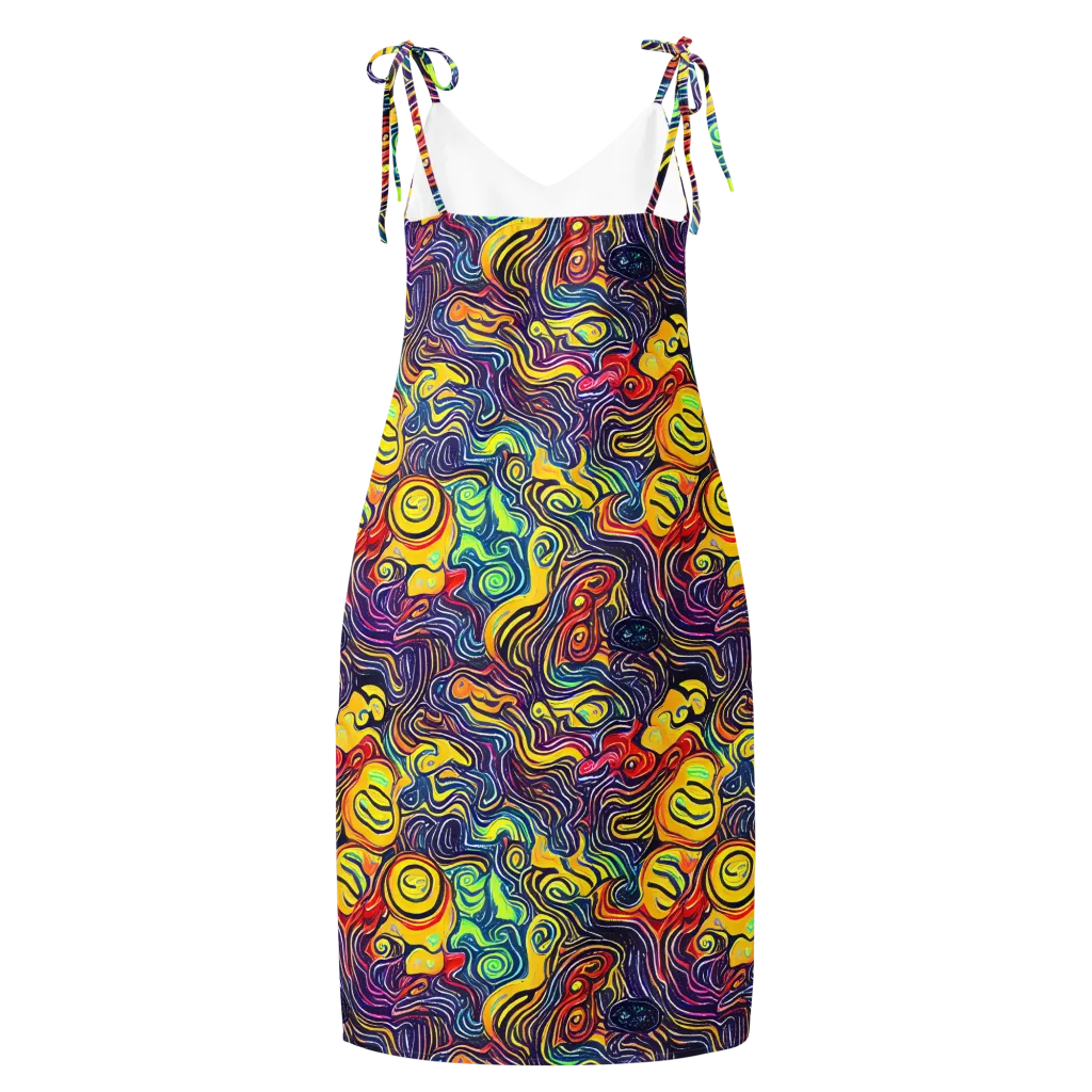 Indigo Frenzy on Slip Dress — Back
