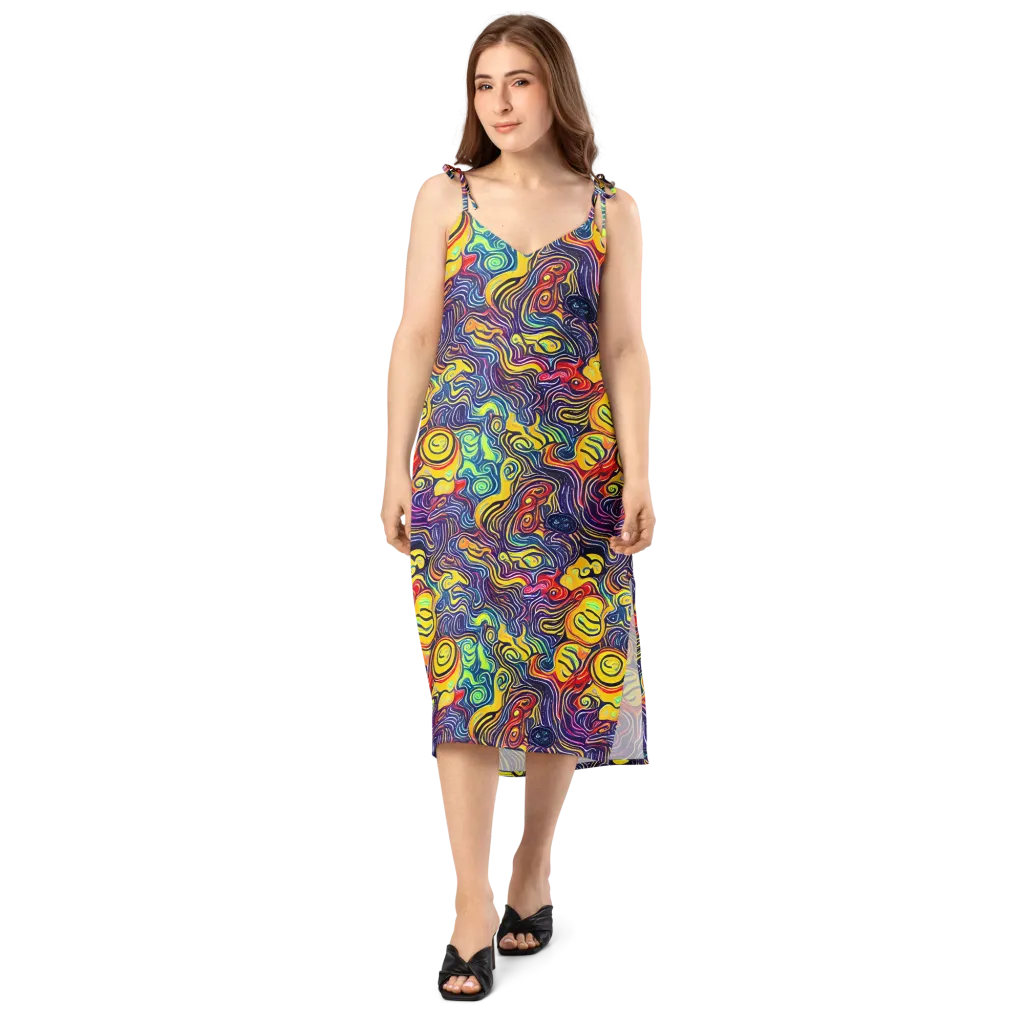 Indigo Frenzy on Slip Dress — Front