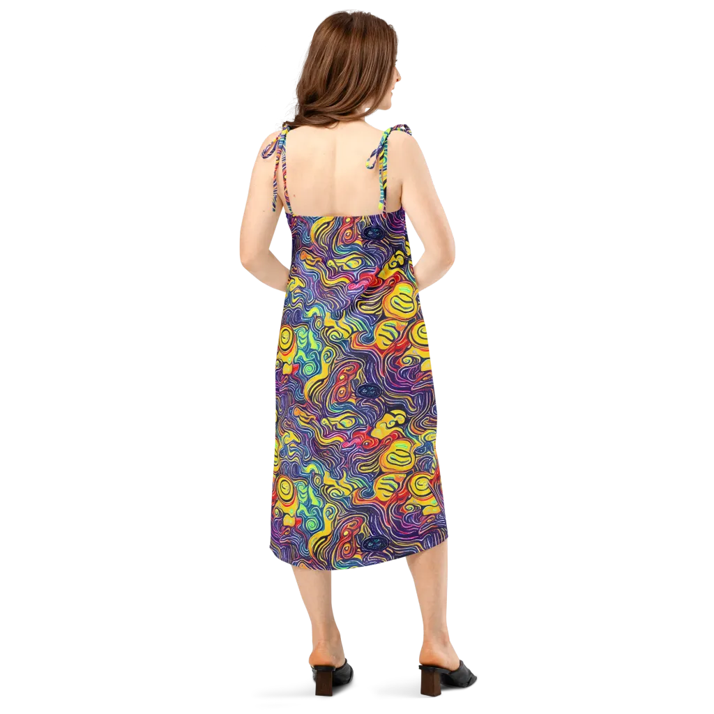 Indigo Frenzy on Slip Dress — Back