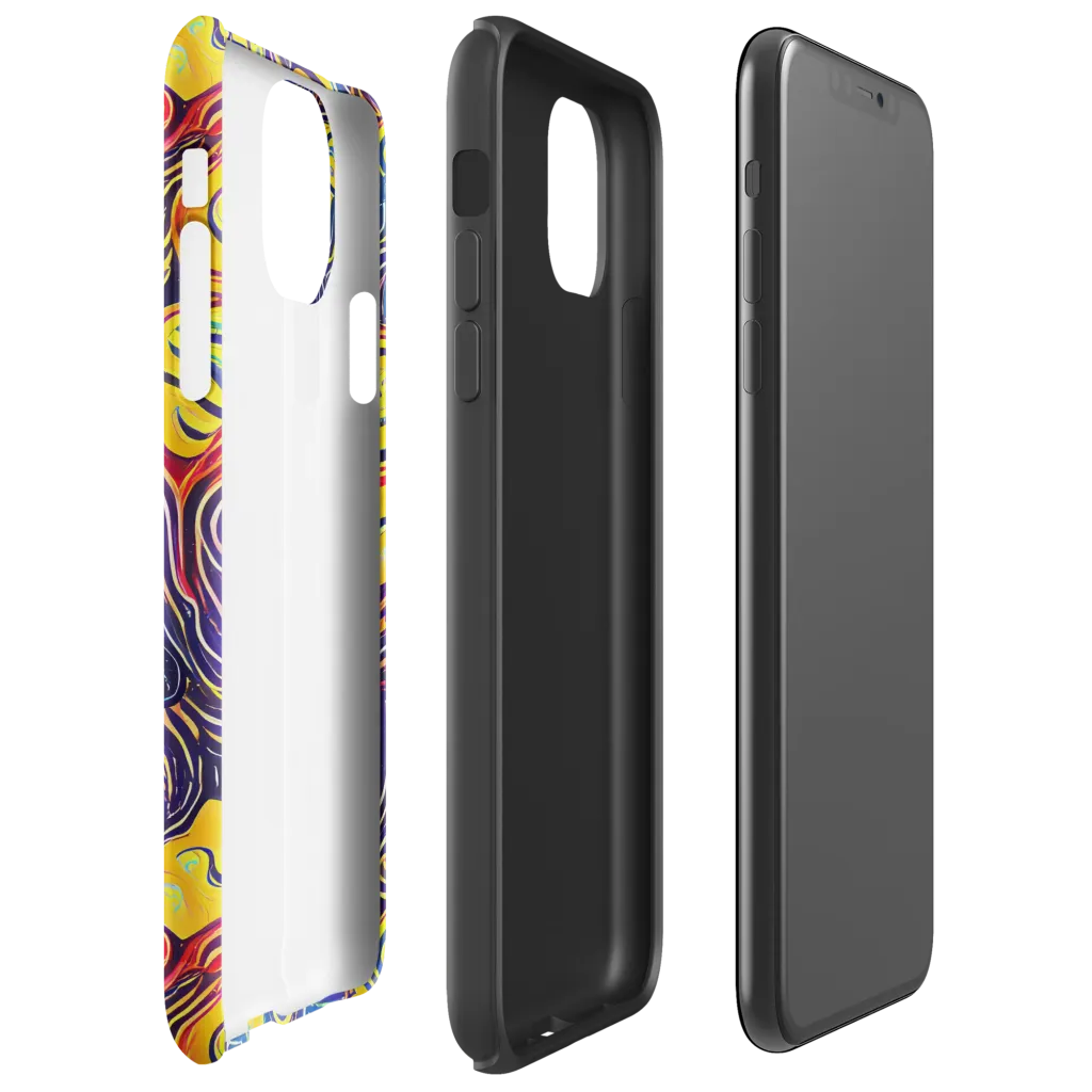 Indigo Frenzy on Tough Case for iPhone® — Right