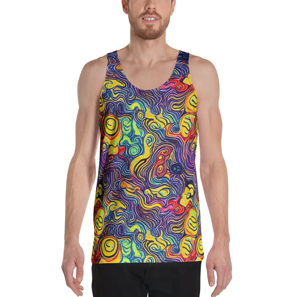 Indigo Frenzy on Men's Tank Top — Front