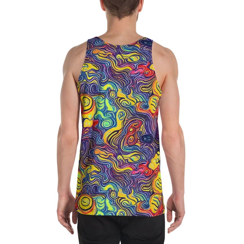 Indigo Frenzy on Men's Tank Top — Back