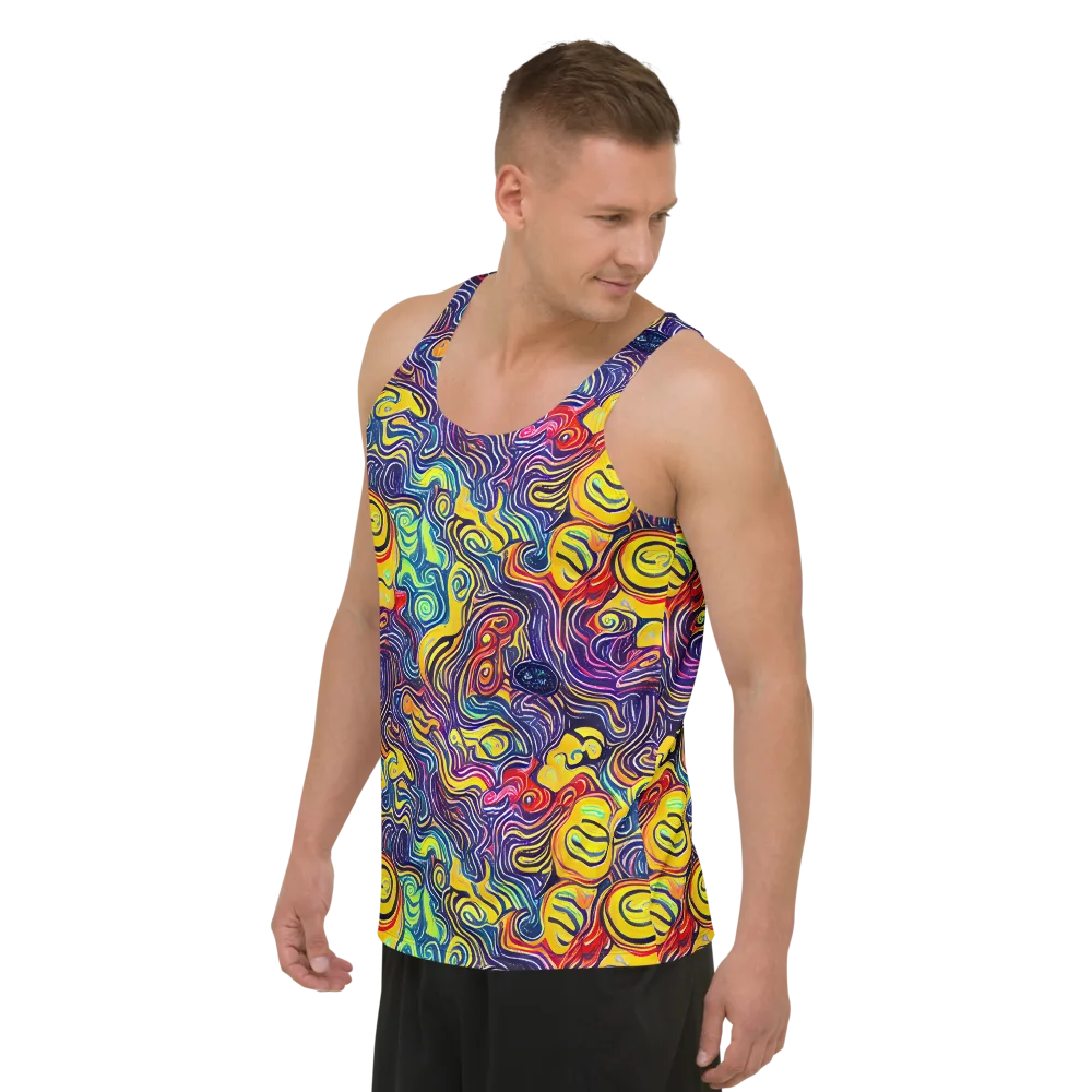 Indigo Frenzy on Men's Tank Top — Left Front