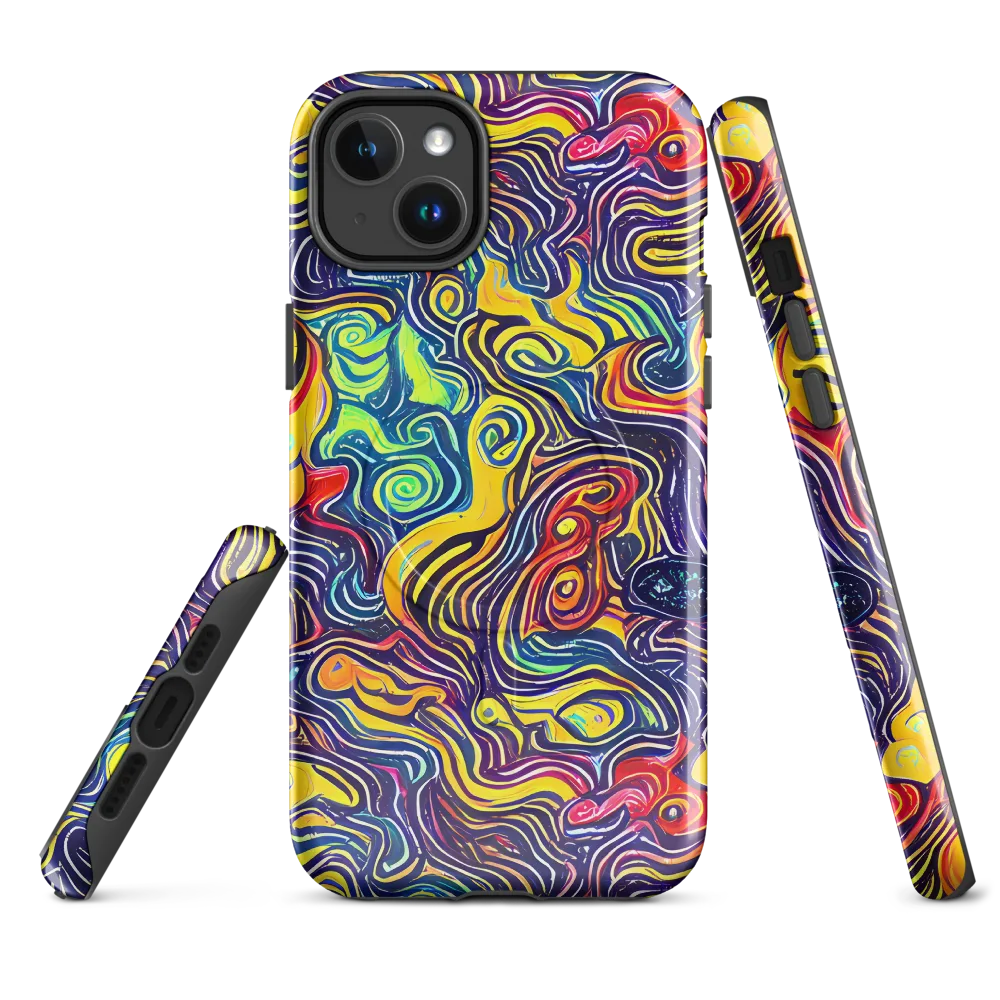 Indigo Frenzy on MagSafe Tough Case for iPhone® — Front