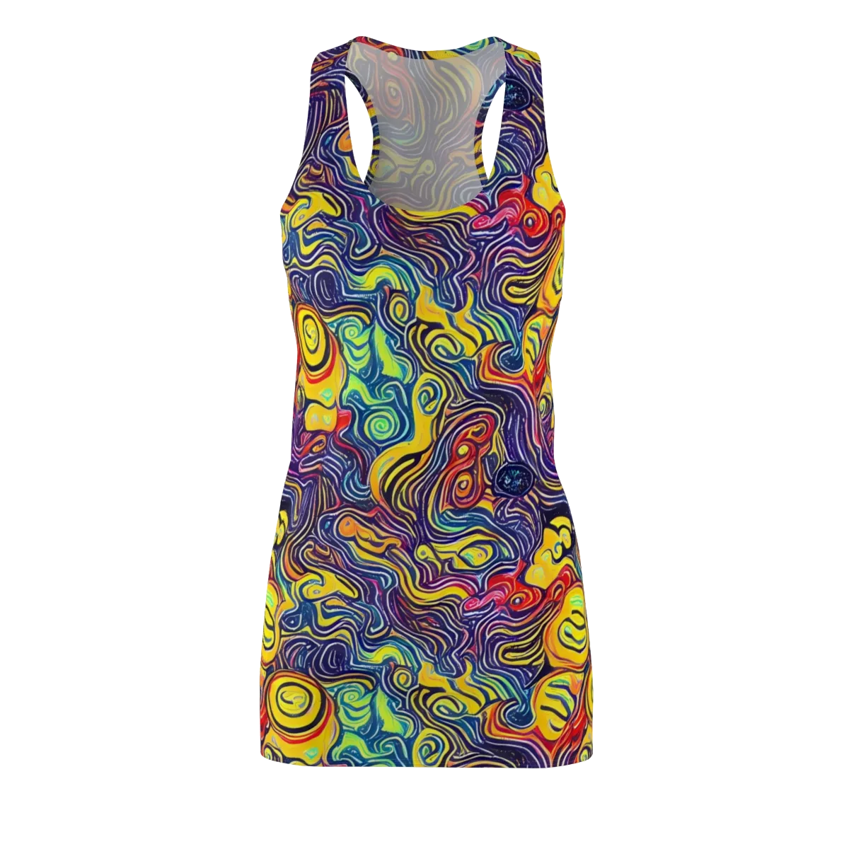 Indigo Frenzy on Racerback Dress — Front