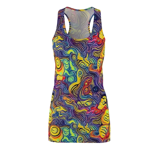 Indigo Frenzy on a Racerback Dress