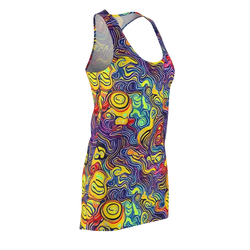 Indigo Frenzy on Racerback Dress — Front Side