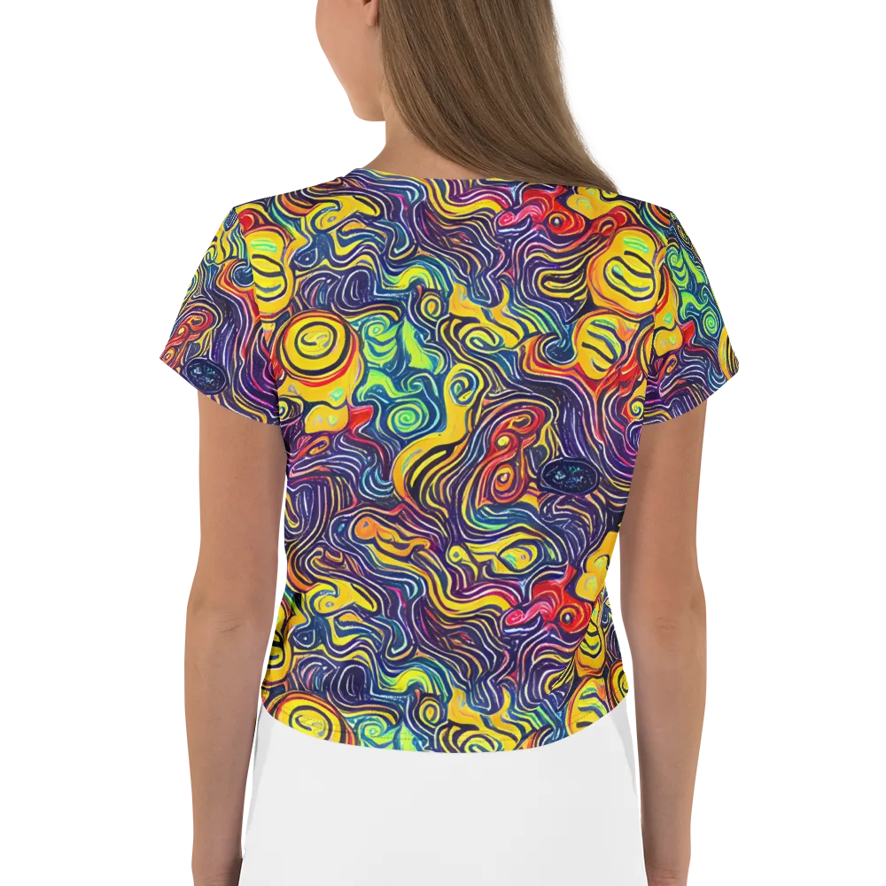 Indigo Frenzy on Crop Tee — Back
