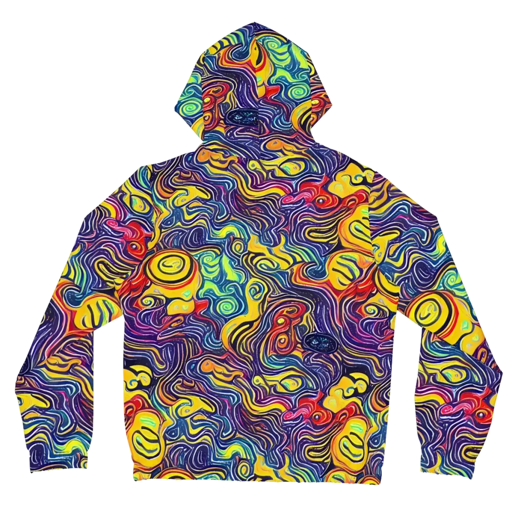 Indigo Frenzy on Women's Full-Zip Hoodie — Back