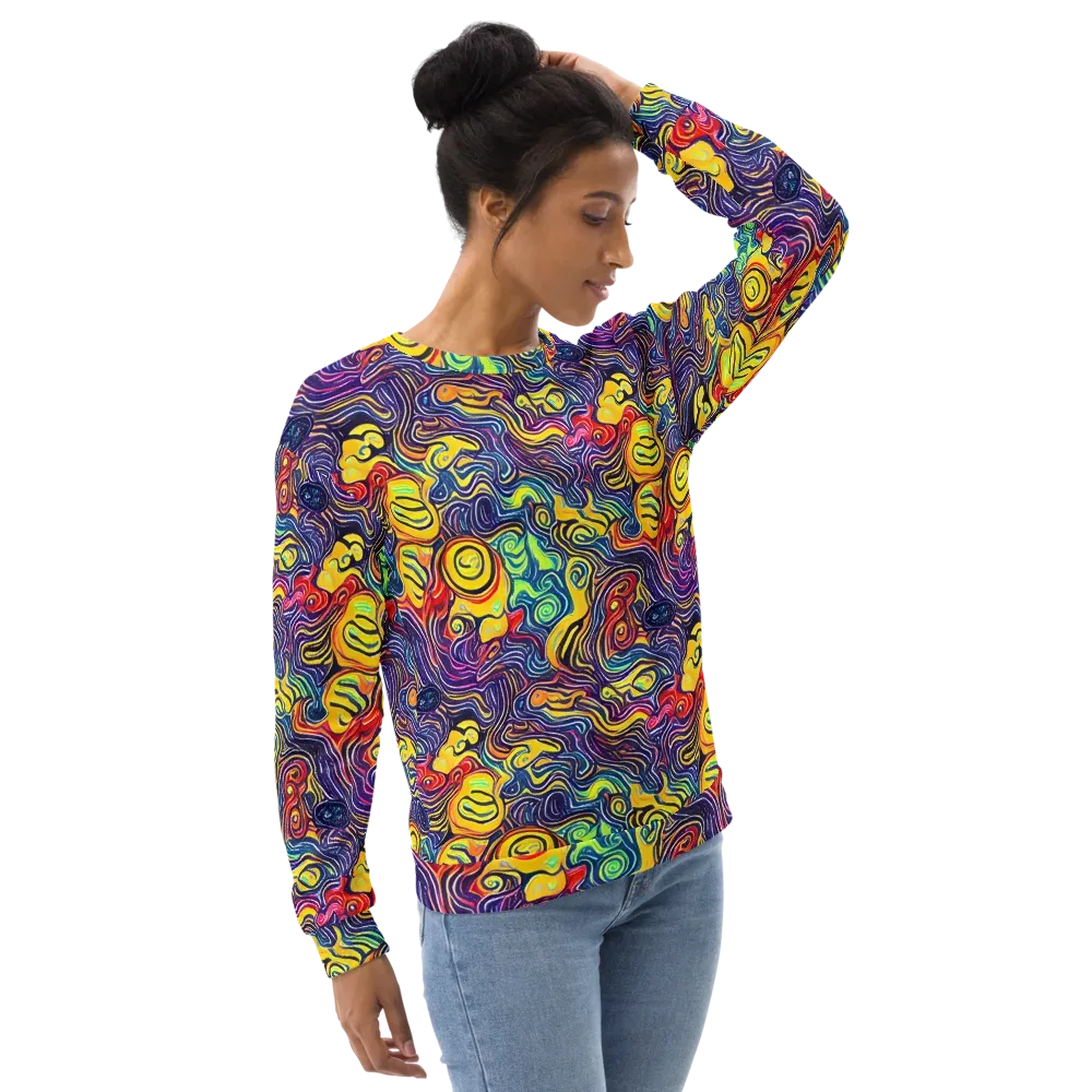 Indigo Frenzy on Sweatshirt — Right Front