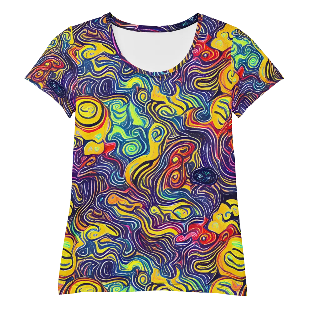 Indigo Frenzy on Women's Athletic T-Shirt — Front