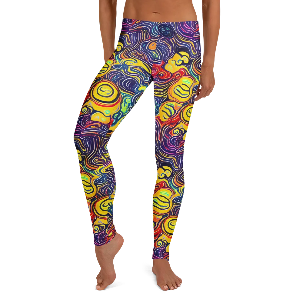 Indigo Frenzy on Leggings — Front
