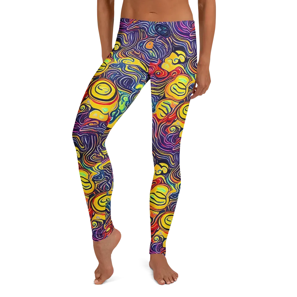 Indigo Frenzy on Leggings — Front