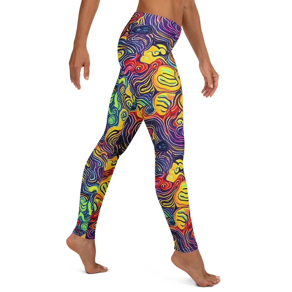 Indigo Frenzy on Leggings — Right