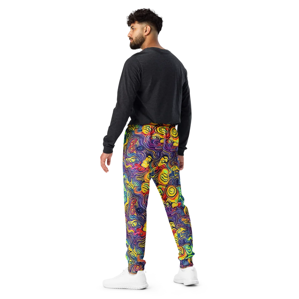 Indigo Frenzy on Men's Joggers — Back