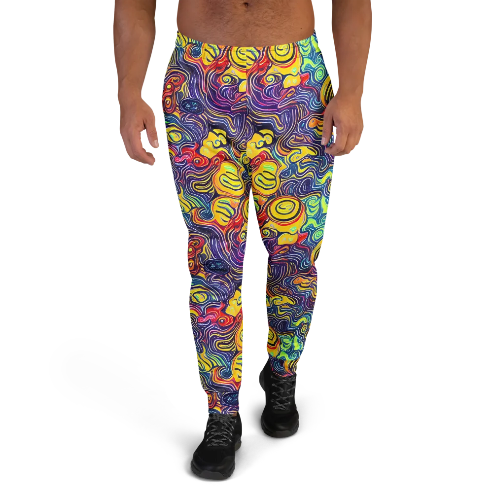 Indigo Frenzy on Men's Joggers — Front