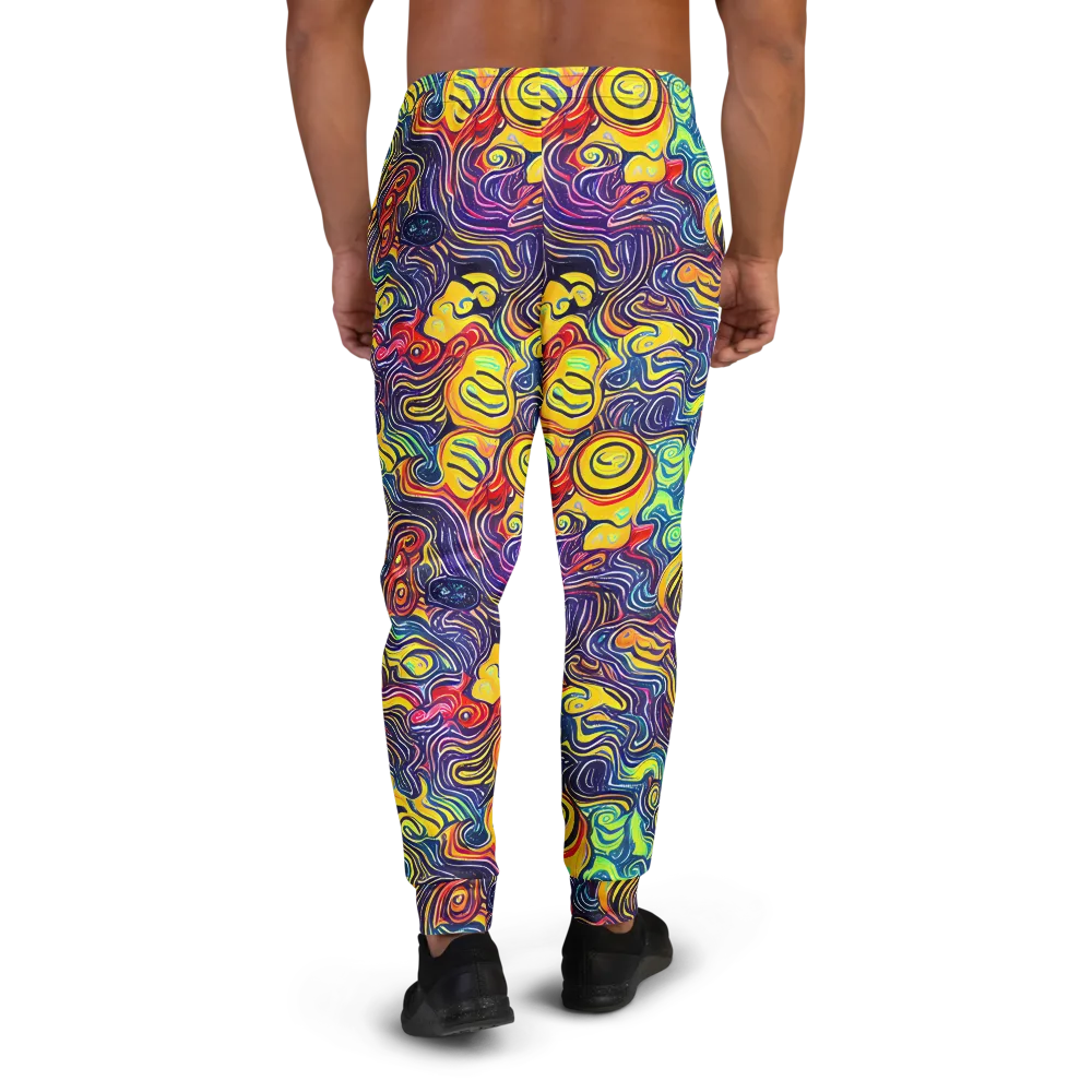 Indigo Frenzy on Men's Joggers — Back