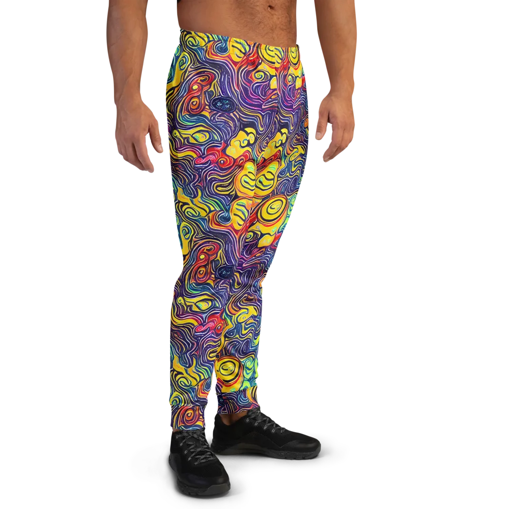 Indigo Frenzy on Men's Joggers — Right