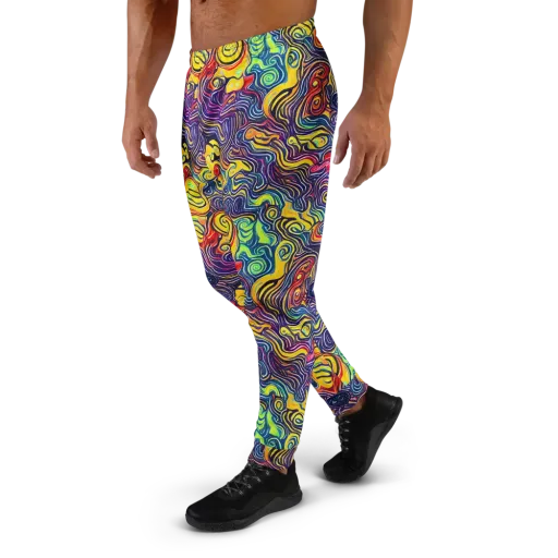Indigo Frenzy on a Men's Joggers