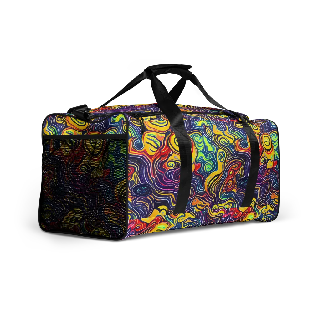 Indigo Frenzy on Duffle Bag — Right Front