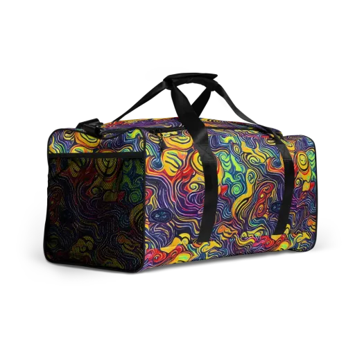 Indigo Frenzy on a Duffle Bag