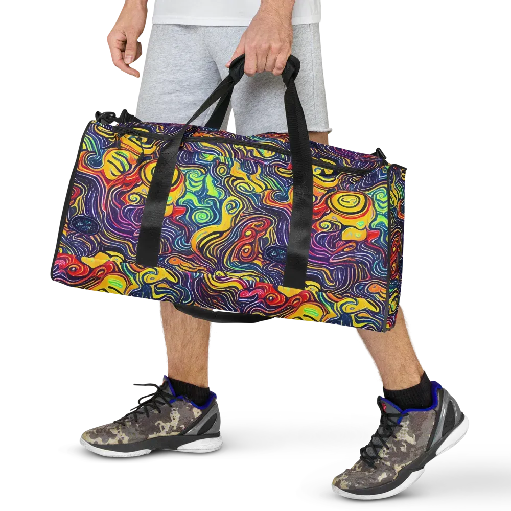 Indigo Frenzy on Duffle Bag — Front