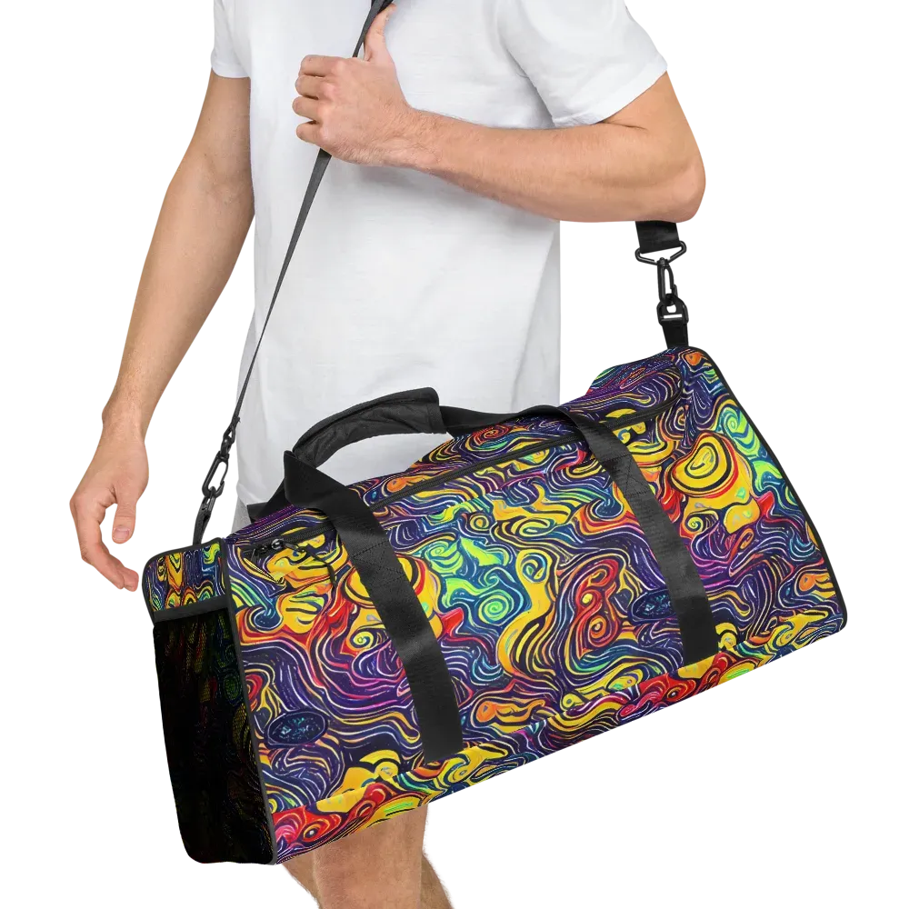 Indigo Frenzy on Duffle Bag — Right Front
