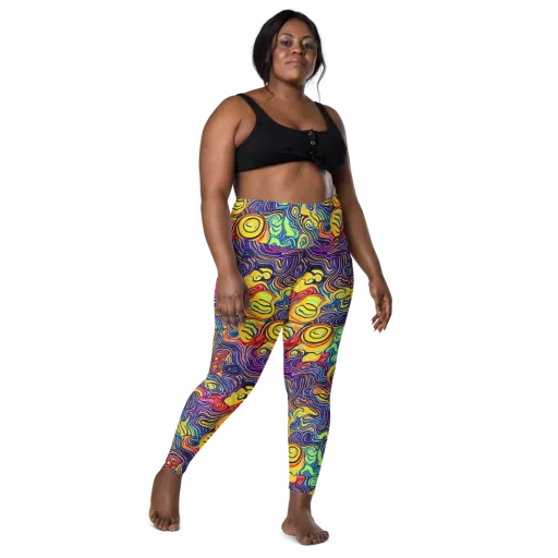 Indigo Frenzy on a Leggings with Pockets