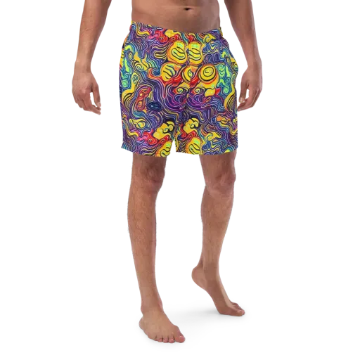 Indigo Frenzy on a Swim Trunks