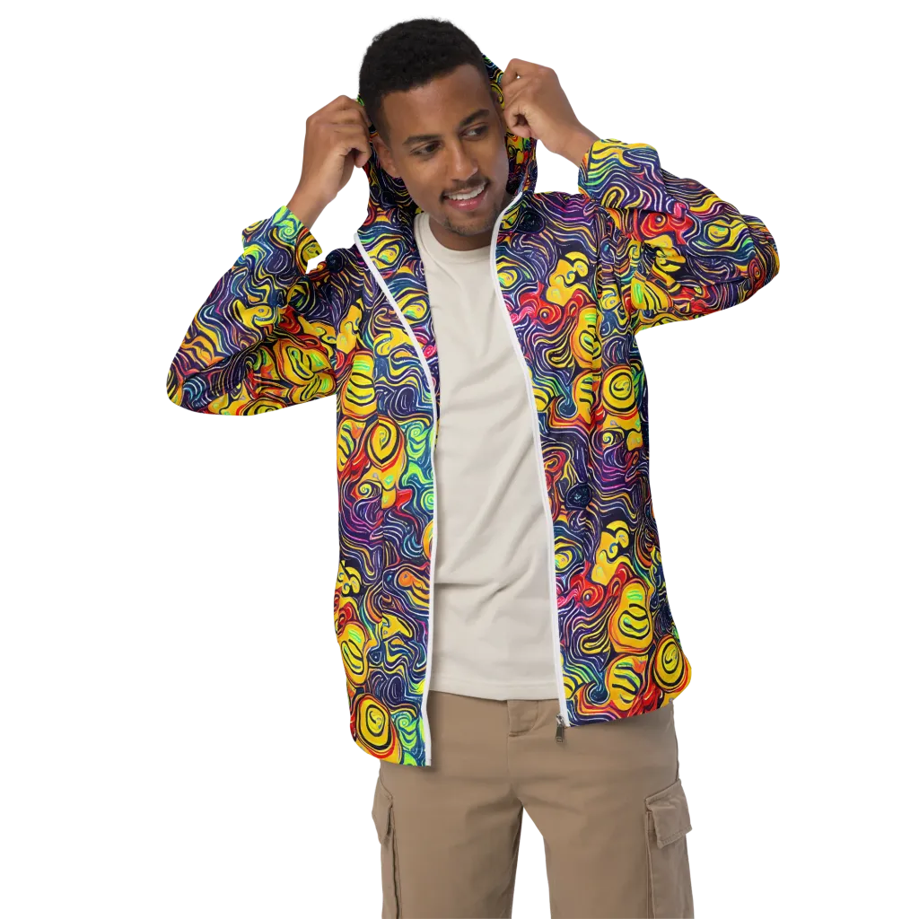 Indigo Frenzy on Men's Windbreaker — Front