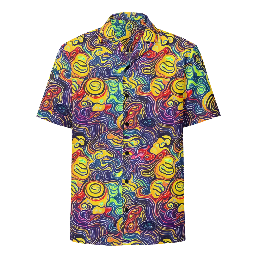 Indigo Frenzy on Button Shirt — Front