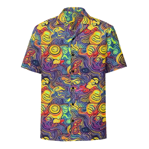 Indigo Frenzy on a Button Shirt
