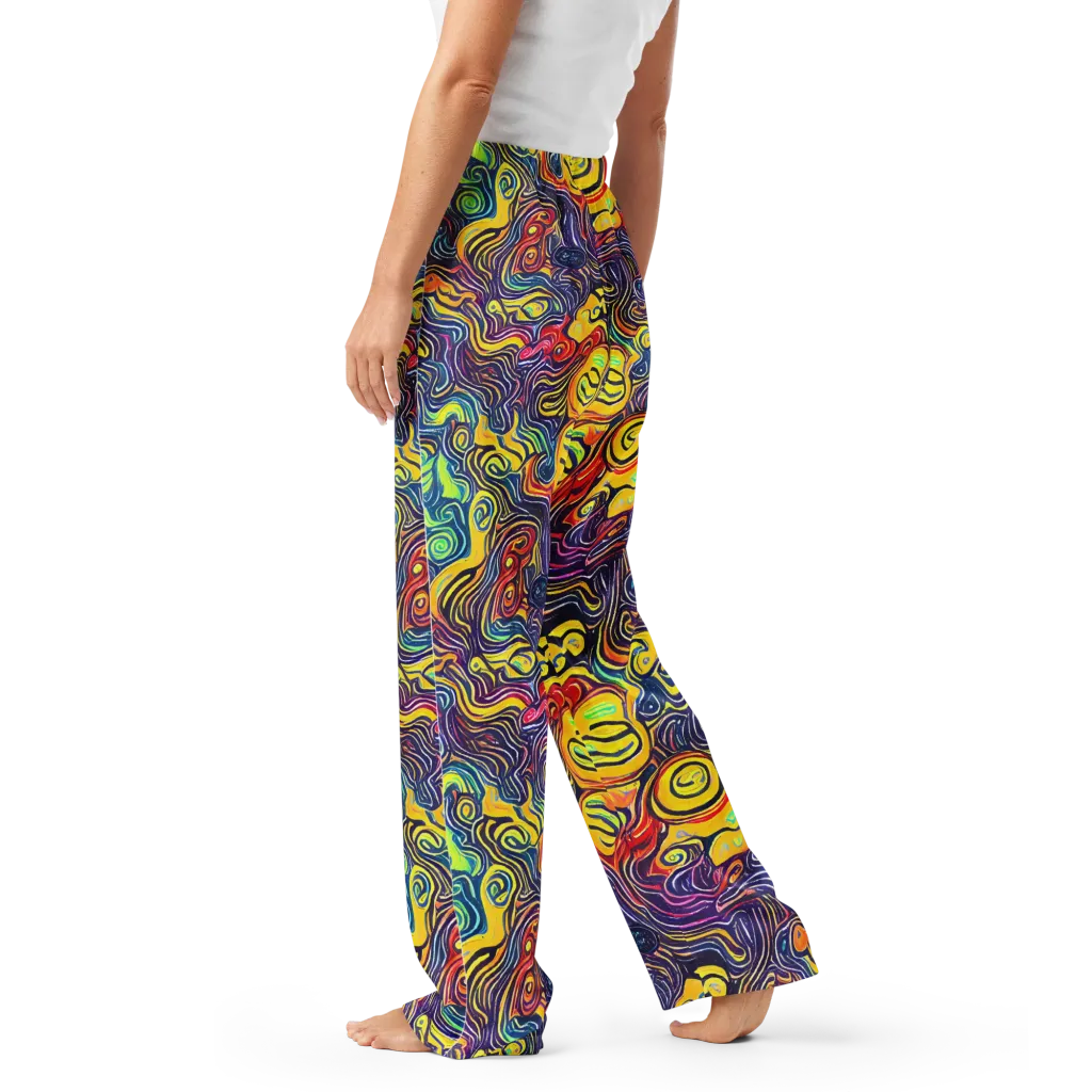 Indigo Frenzy on Women's Pajama Pants — Left