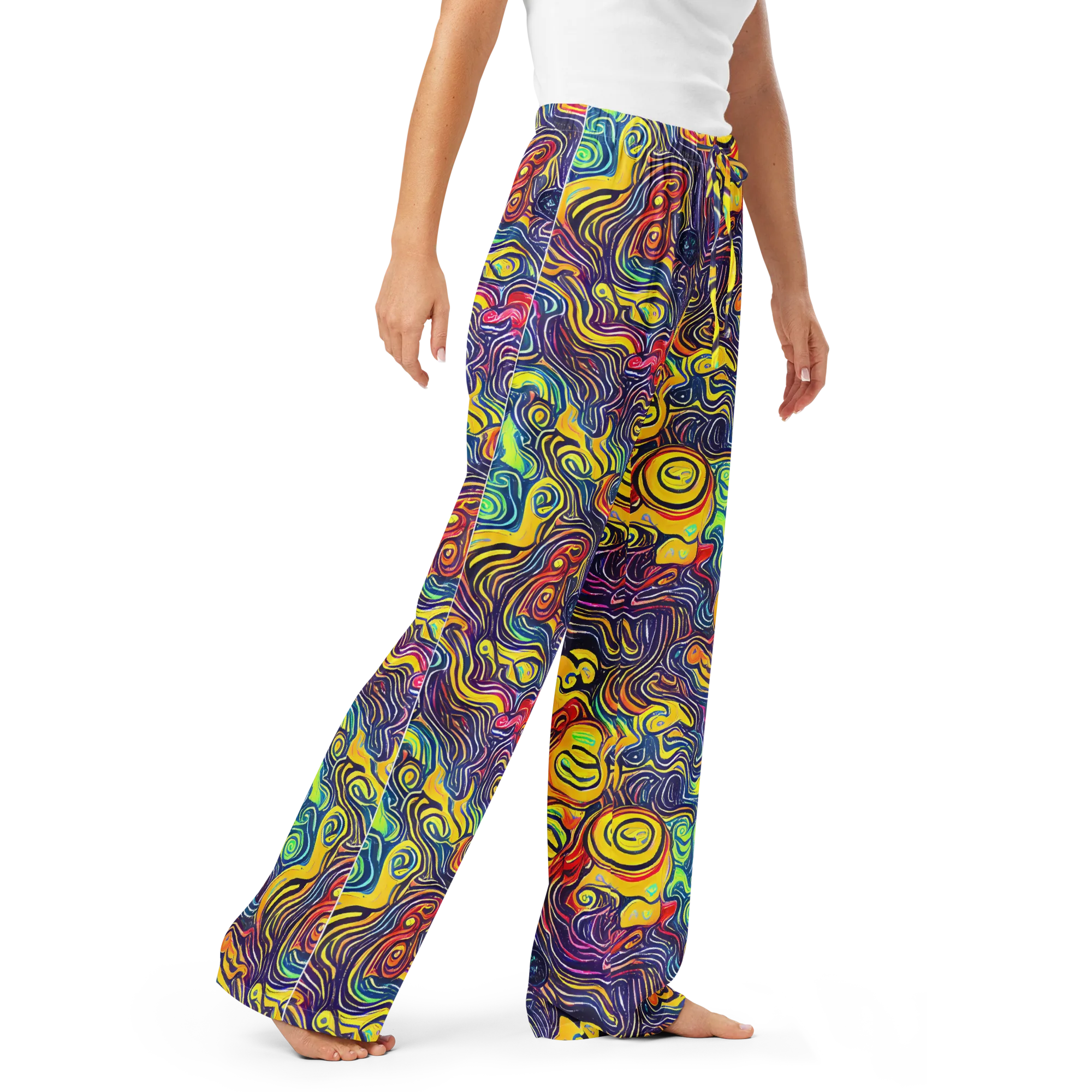 Indigo Frenzy on Women's Pajama Pants — Right Front