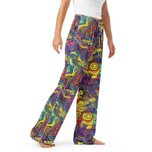 Indigo Frenzy on a Women's Pajama Pants