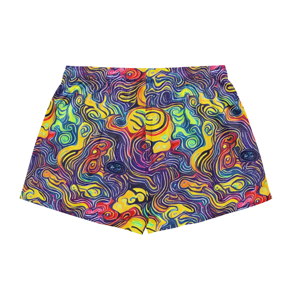 Indigo Frenzy on Women's Pajama Shorts — Back