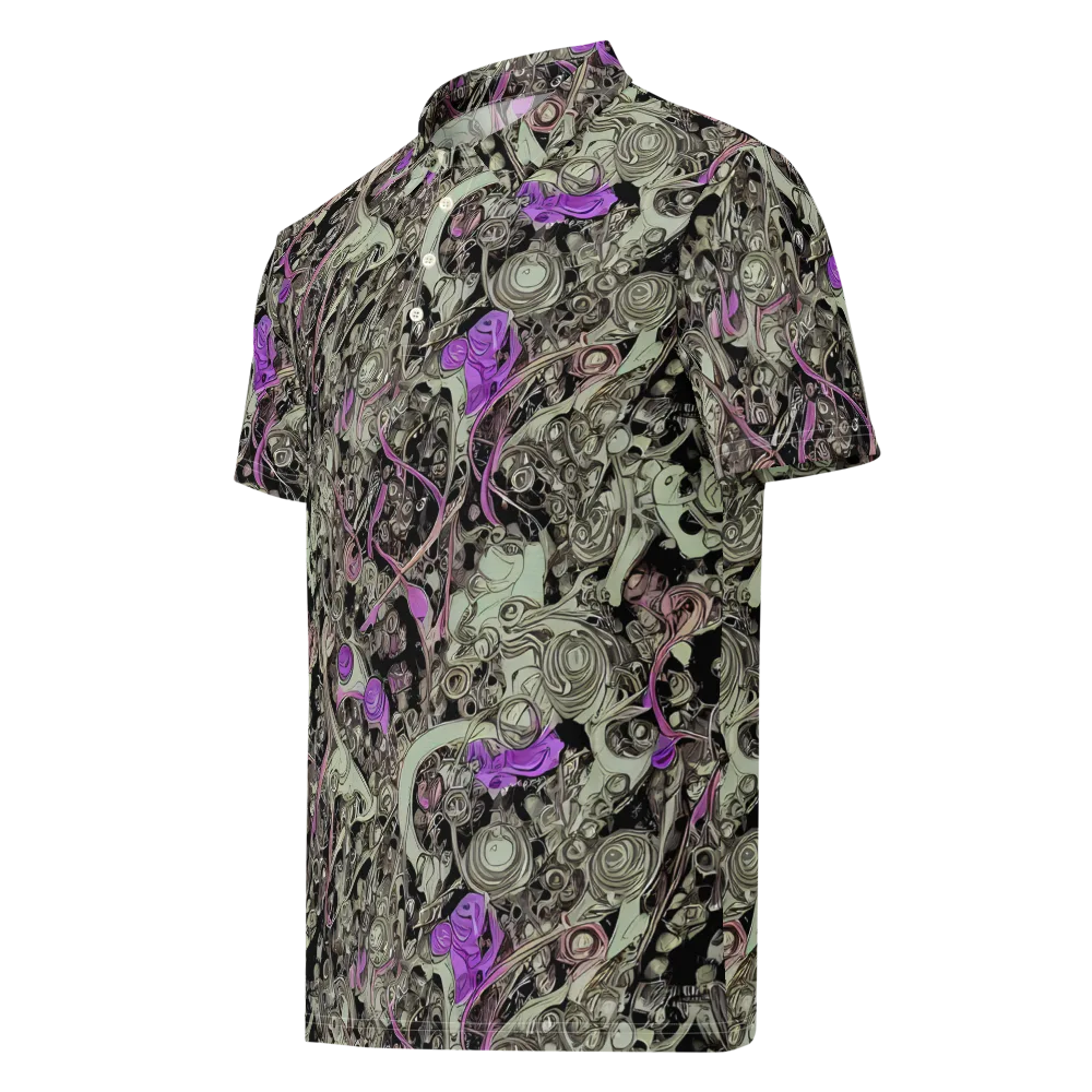 Molten Curiosity on Men's Slim Fit Polo Shirt — Left Front