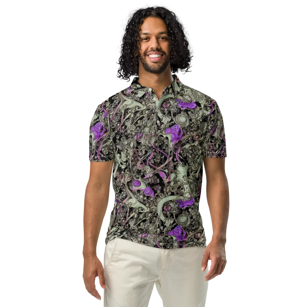 Molten Curiosity on Men's Slim Fit Polo Shirt — Front