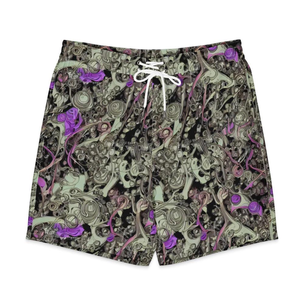 Molten Curiosity on Men's Board Shorts — Front