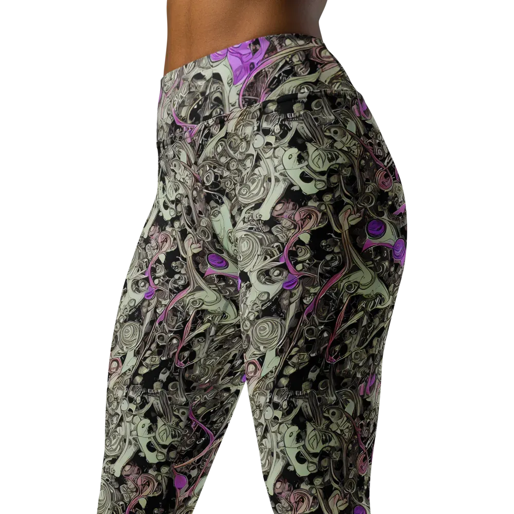 Molten Curiosity on Yoga Leggings — Left Front