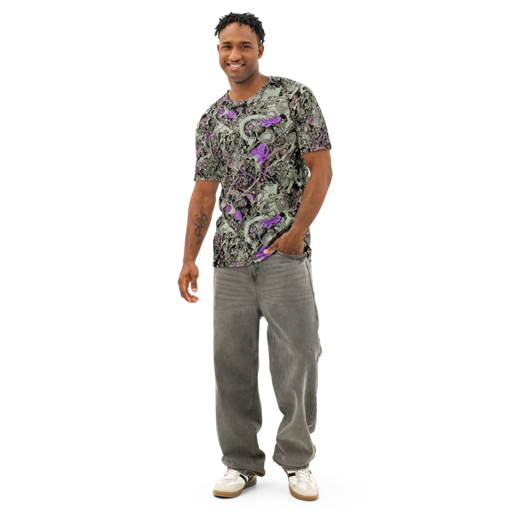 Molten Curiosity on Men's Cotton Crew Neck T-Shirt — Front