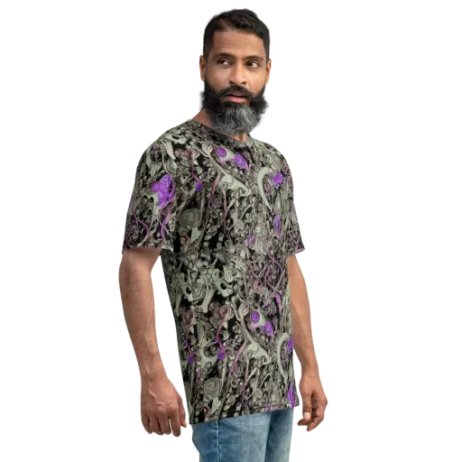 Molten Curiosity on a Men's Crew Neck T-Shirt
