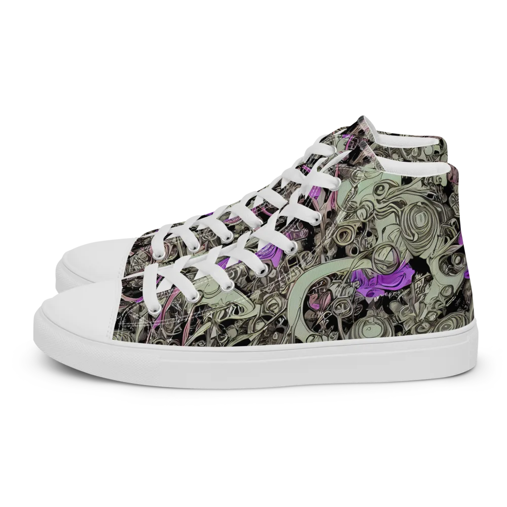 Molten Curiosity on Women's High Top Canvas Shoes — Left