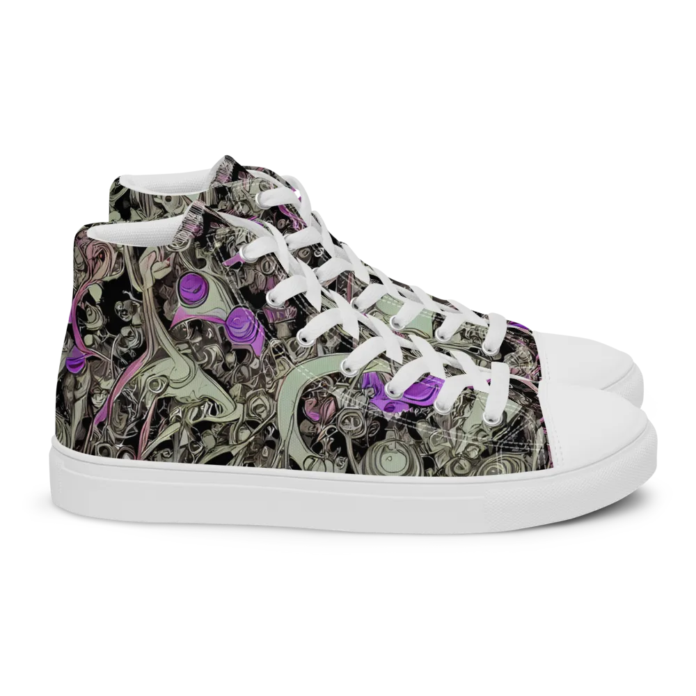 Molten Curiosity on Women's High Top Canvas Shoes — Right