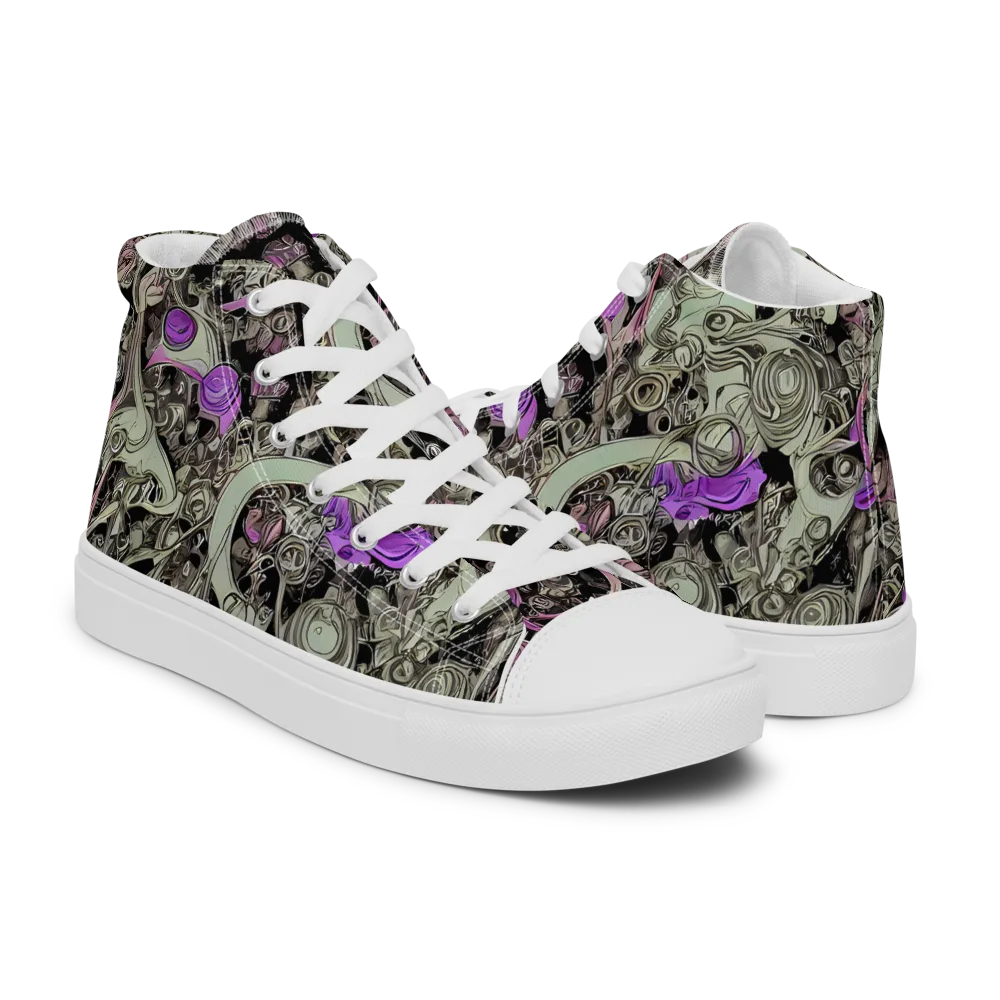 Molten Curiosity on Women's High Top Canvas Shoes — Right