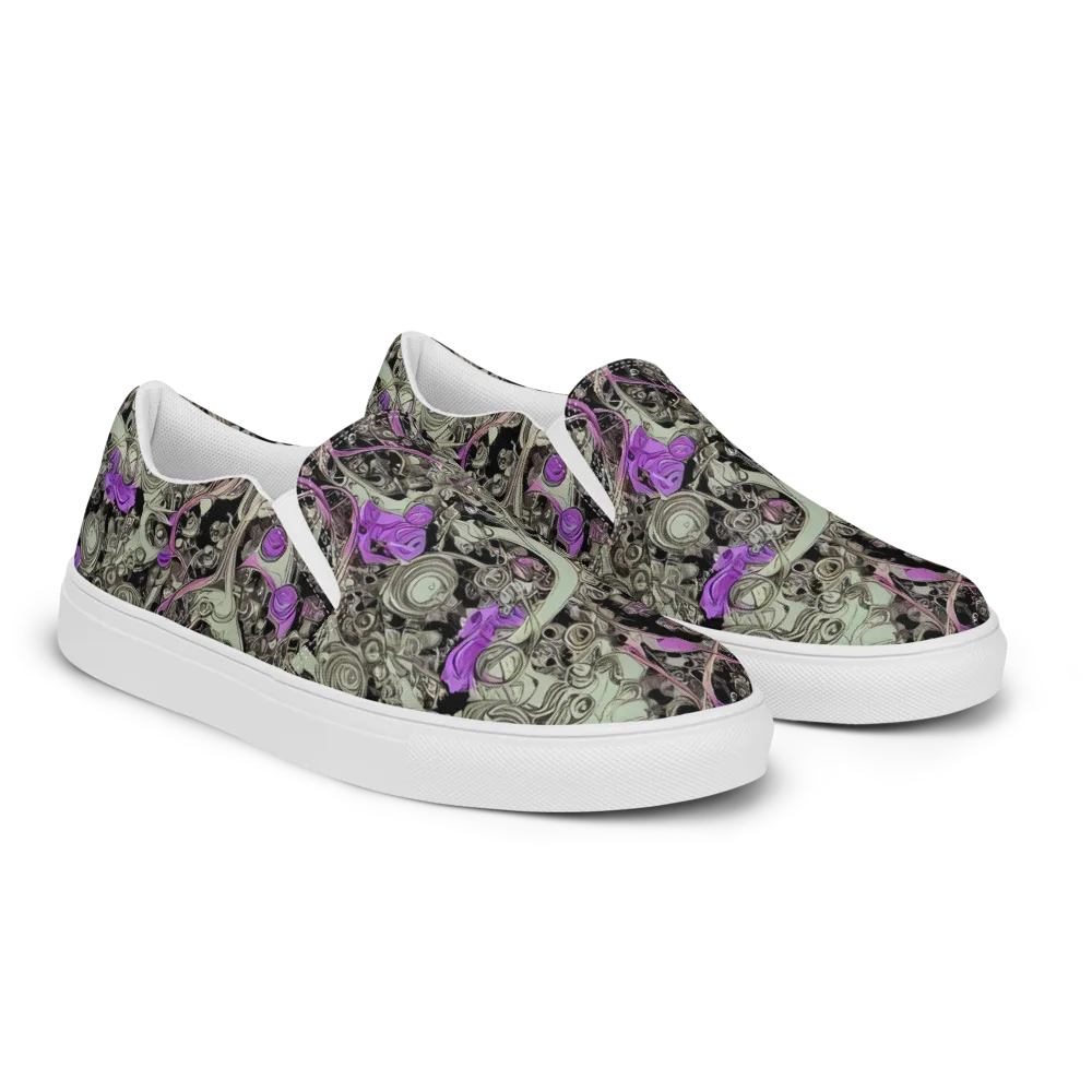 Molten Curiosity on Men's Slip-On Canvas Shoes — Right Front