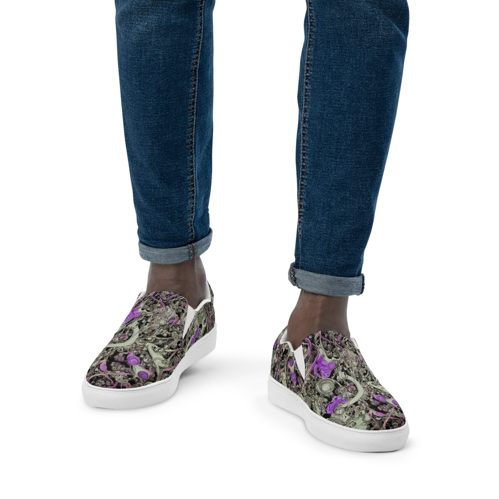 Molten Curiosity on Men's Slip-On Canvas Shoes — Front