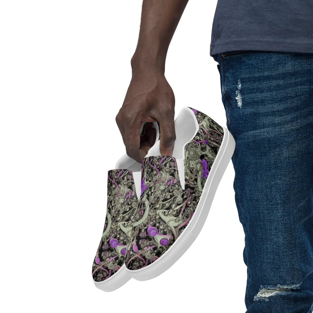 Molten Curiosity on Men's Slip-On Canvas Shoes — Left Front